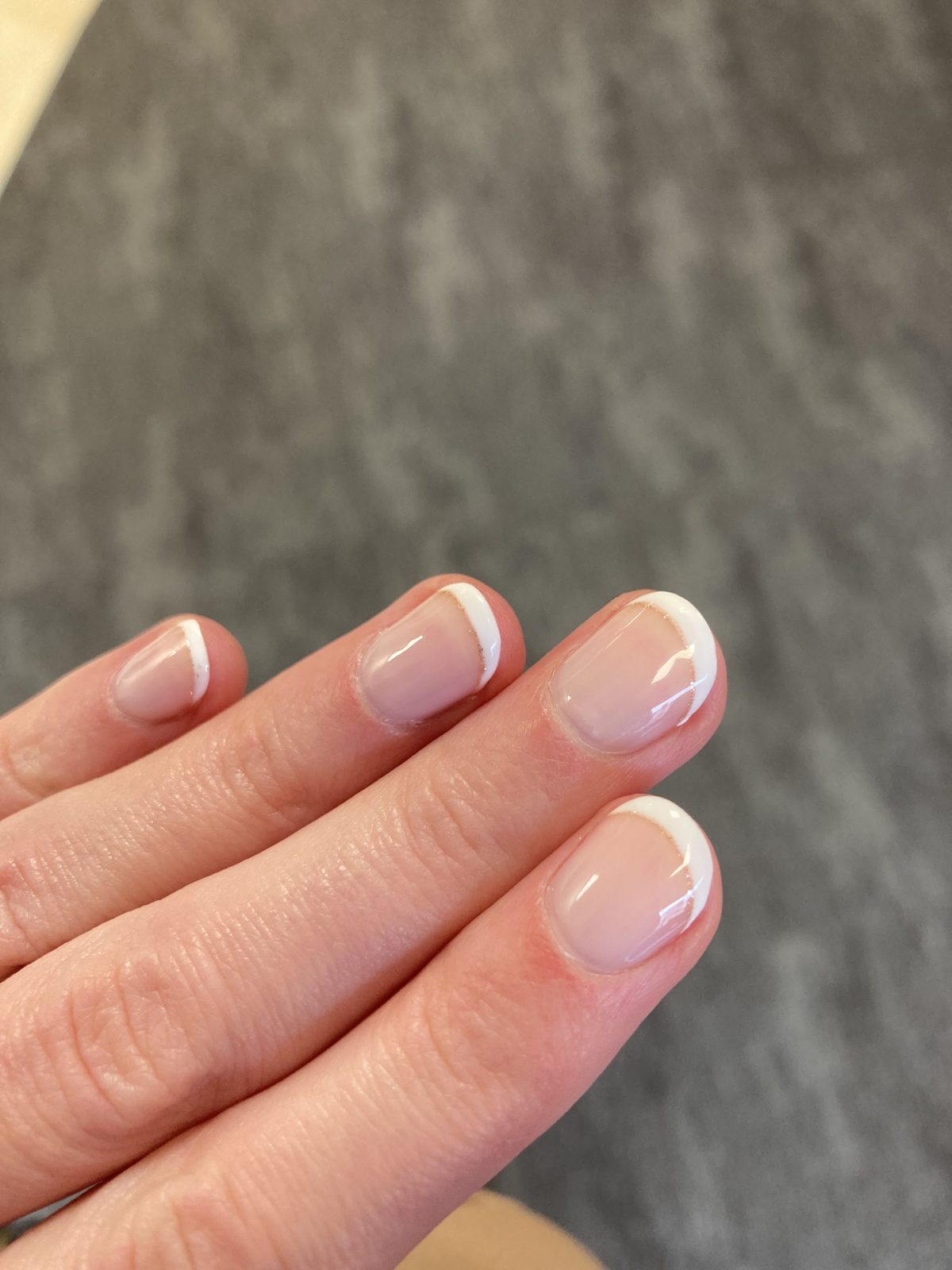 Wedding nails with white French tips